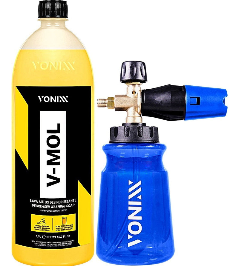 PRODUTO LAVA CARRO MOTO SHAMPOO V-MOL SNOW FOAM PRO VONIX
